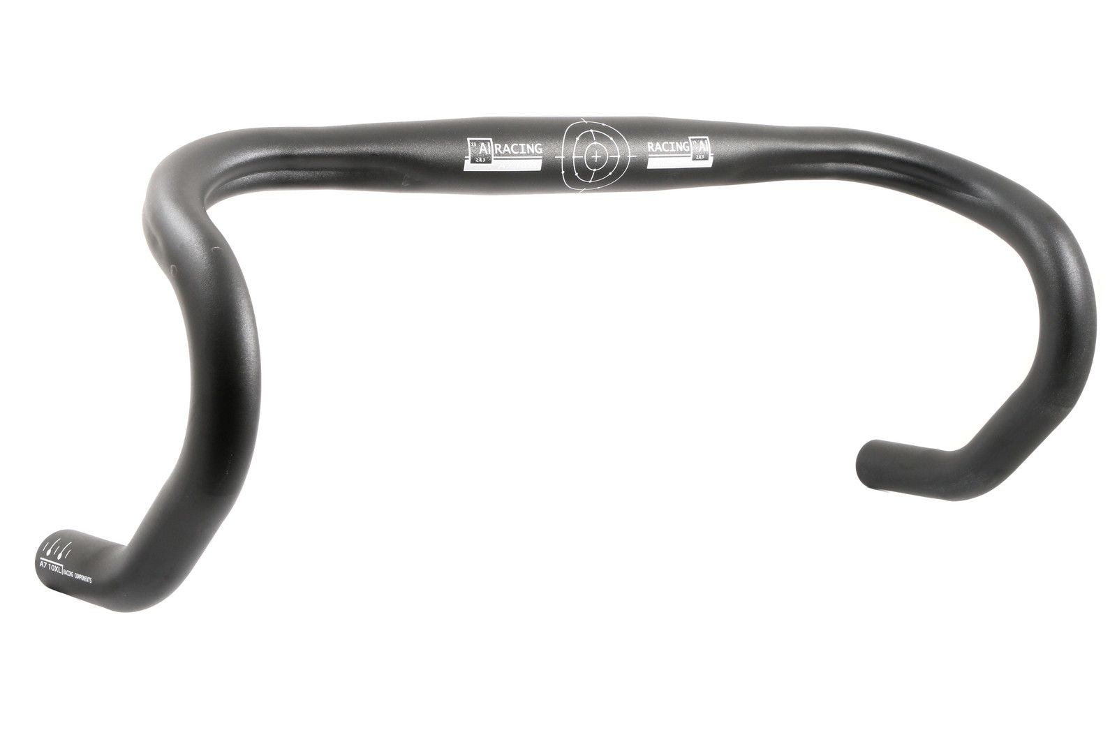 AI RACING LIGHTWEIGHT ALLOY DROP HANDLEBARS ROAD BIKE BLACK 31.8mm 460mm WIDE (440mm CENTRES)