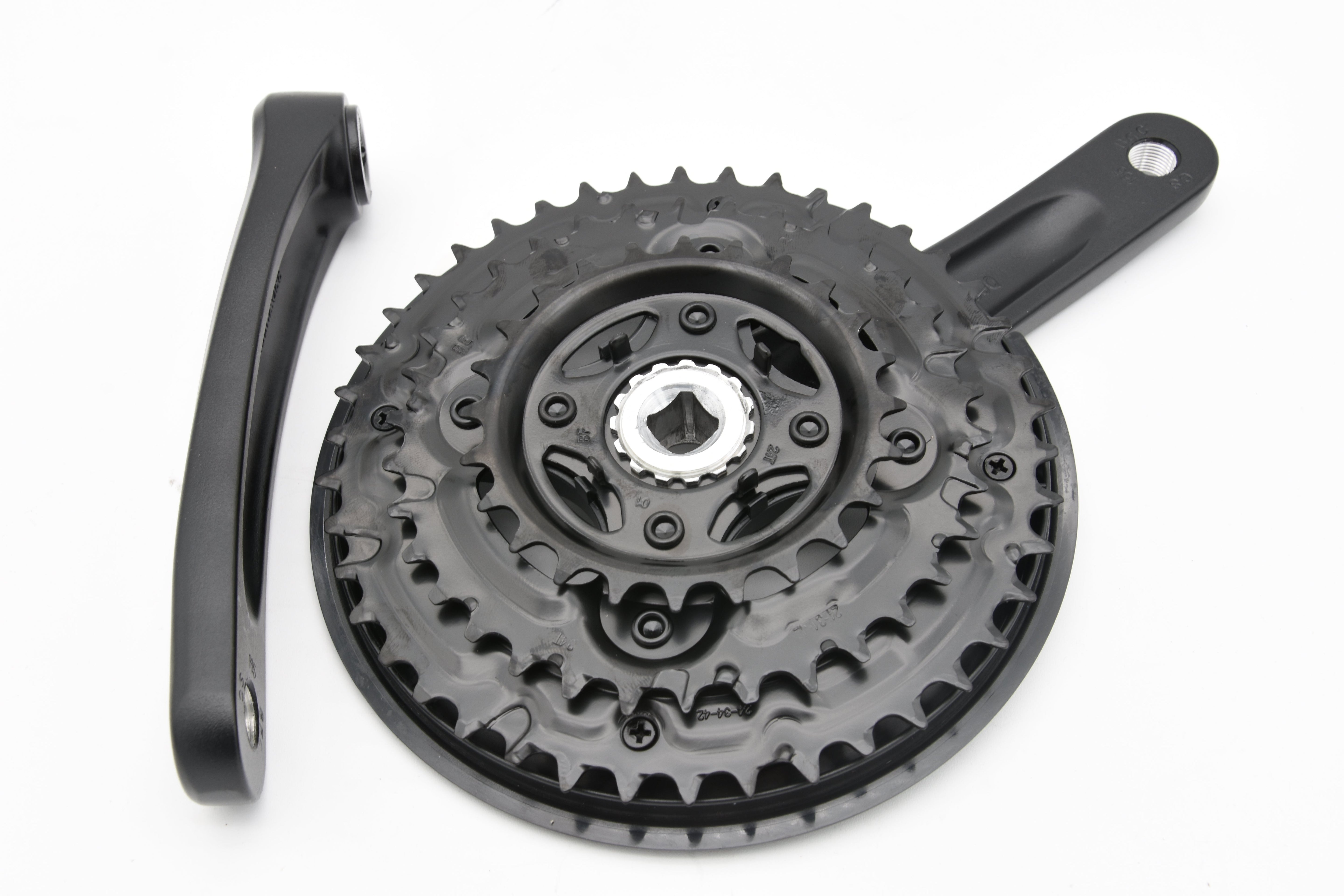 All Terra MTB Bike Triple Chainset 42/34/24T Short 165mm Crank Arm Chain Wheel Set
