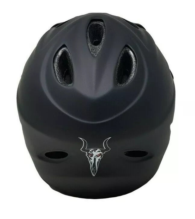 Full Face Downhill Motocross Fibreglass Bike Helmet B.e. Hotter 55cm 57cm Black